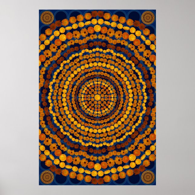 CALENDULA MANDALA 3 POSTER (Front)