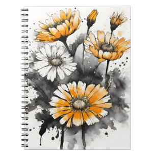 Calendula - Watercolor flowers Notebook
