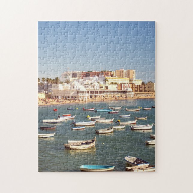 Caleta Beach In Cadiz, Andalusia, Spain Jigsaw Puzzle (Vertical)