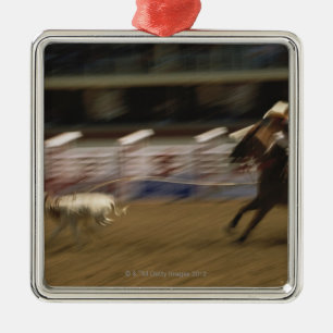 Calf Roping, Calgary Stampede Metal Ornament