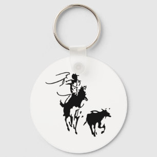 Calf Roping Keychain