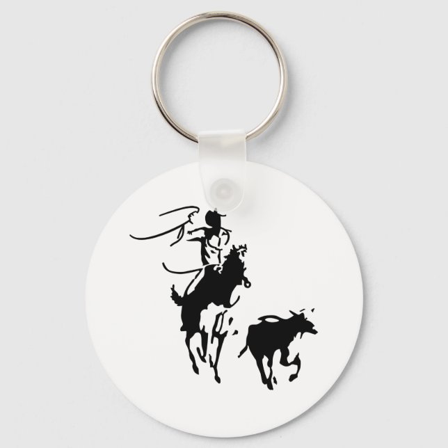 Calf Roping Keychain (Front)