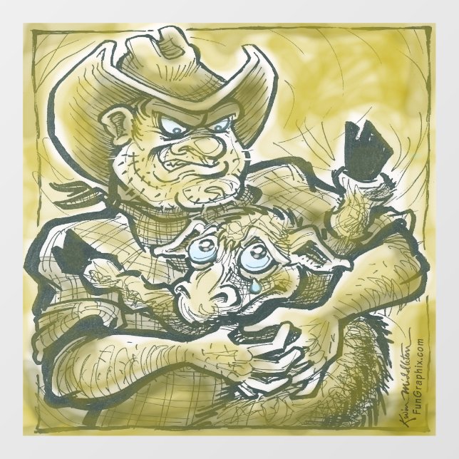 Calf Rustler Poster Window Cling (Sheet)