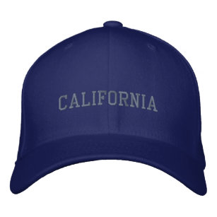 Calfornia Embroidered Adjustable Cap Carolina Blue