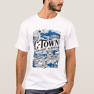 Calgary Alberta C-Town Landscape And Wildlife Symb T-Shirt