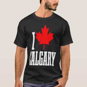 Calgary Alberta Canada Maple Leaf Canadian Flag Pr T-Shirt