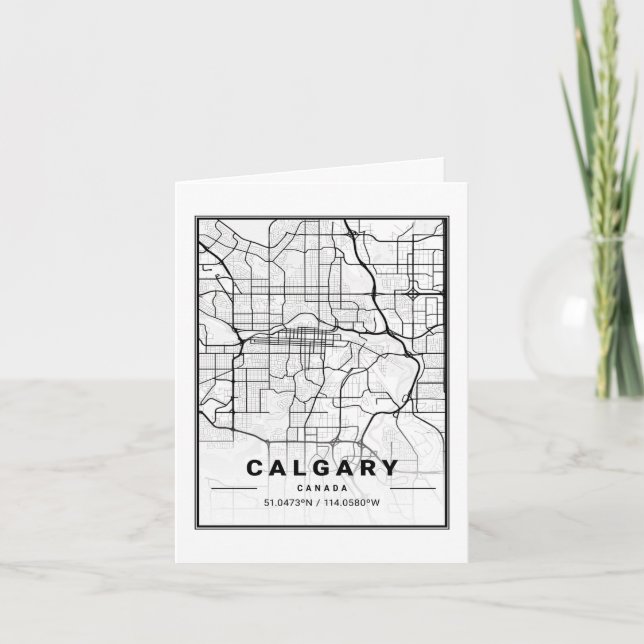 Calgary Alberta Carte des villes de voyage (Devant)