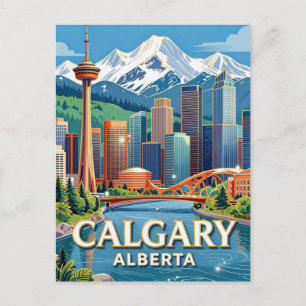 Calgary Alberta Modern Urban Landscape 🌊 Postcard