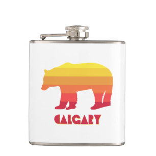 Calgary Alberta Rainbow Bear Hip Flask