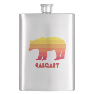 Calgary Alberta Rainbow Bear Hip Flask