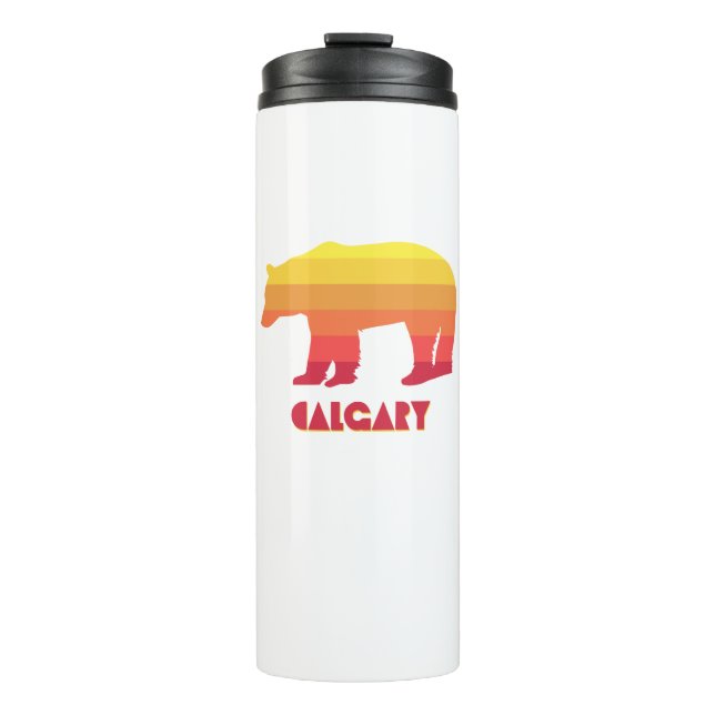 Calgary Alberta Rainbow Bear Thermal Tumbler (Front)