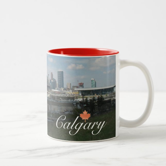 Calgary Alberta Two-Tone Coffee Mug (Right)
