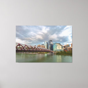 Calgary and the Peace Bridge Canvas Print