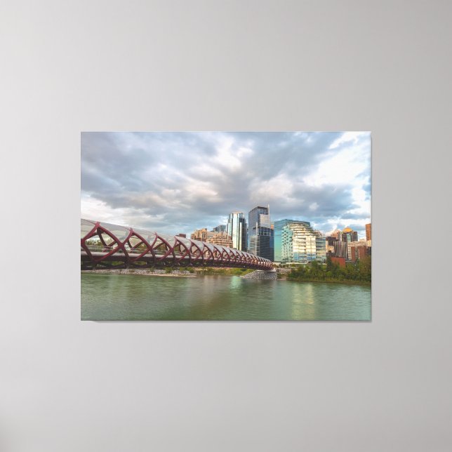 Calgary and the Peace Bridge Canvas Print (Front)