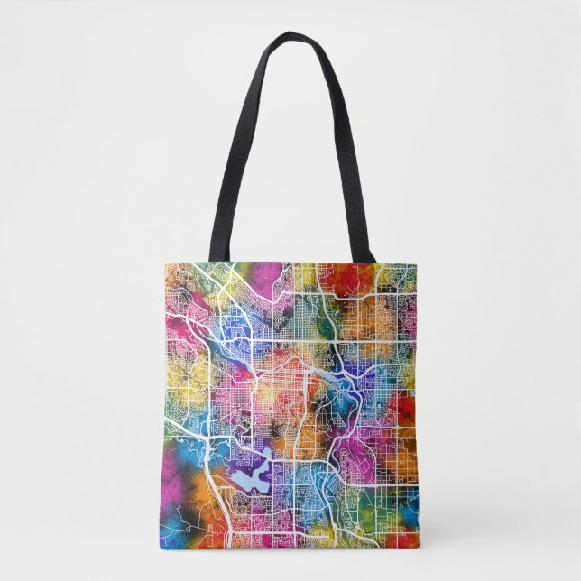 Calgary Canada City Map Tote Bag (Front)