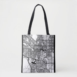 Calgary Canada City Map Tote Bag