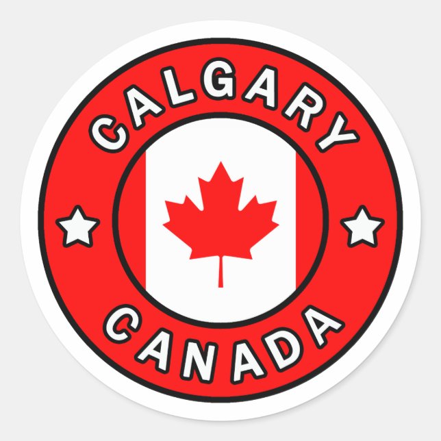 Calgary Canada Classic Round Sticker (Front)