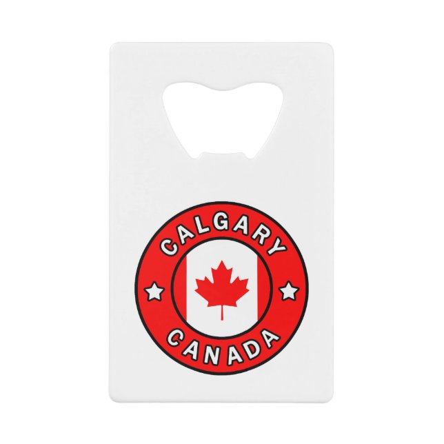 Calgary Canada Credit Card Bottle Opener (Front)
