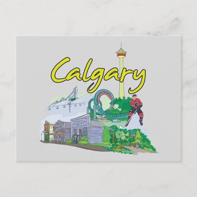 Calgary, Canada Famous City Postcard (Front)
