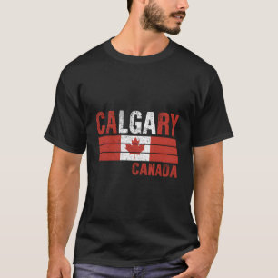 Calgary Canada Flag Canadian Mens Womens Kids T-Shirt