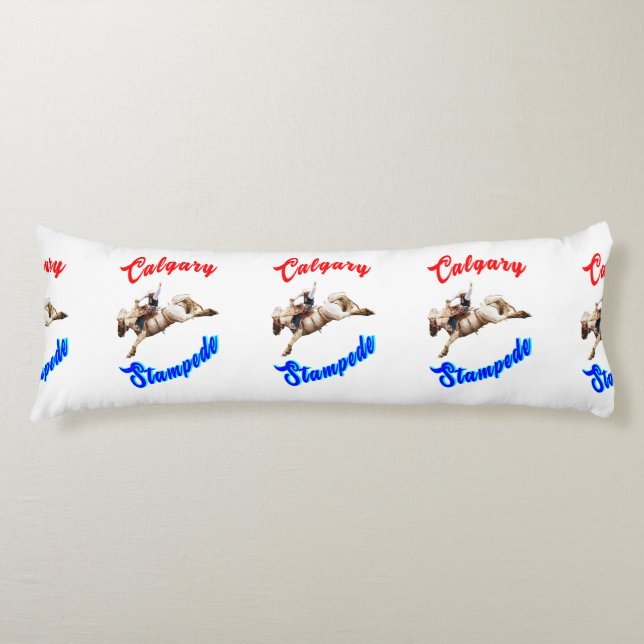 Calgary Canada Horses July Riders Calgary Stampede Body Pillow (Front)