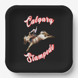 Calgary Canada Hourse July Riders Calgary Stampede Paper Plate