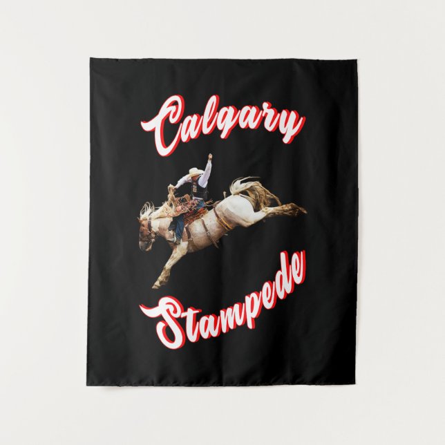 Calgary Canada Hourse July Riders Calgary Stampede Tapestry (Front)