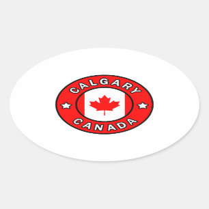 Calgary Canada Oval Sticker