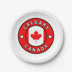 Calgary Canada Paper Plate