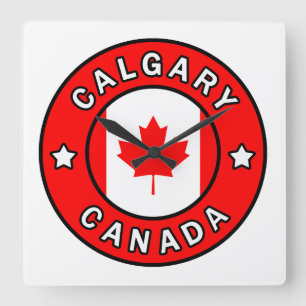 Calgary Canada Square Wall Clock