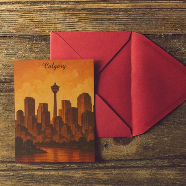 Calgary Canada Vintage Travel CItyscape Postcard (Calgary Canada Vintage Travel CItyscape Postcard)