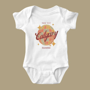 Calgary City Canada Retro newborn gift Baby Bodysuit