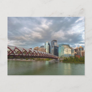 Calgary Cityscape and the Peace Bridge Postcard