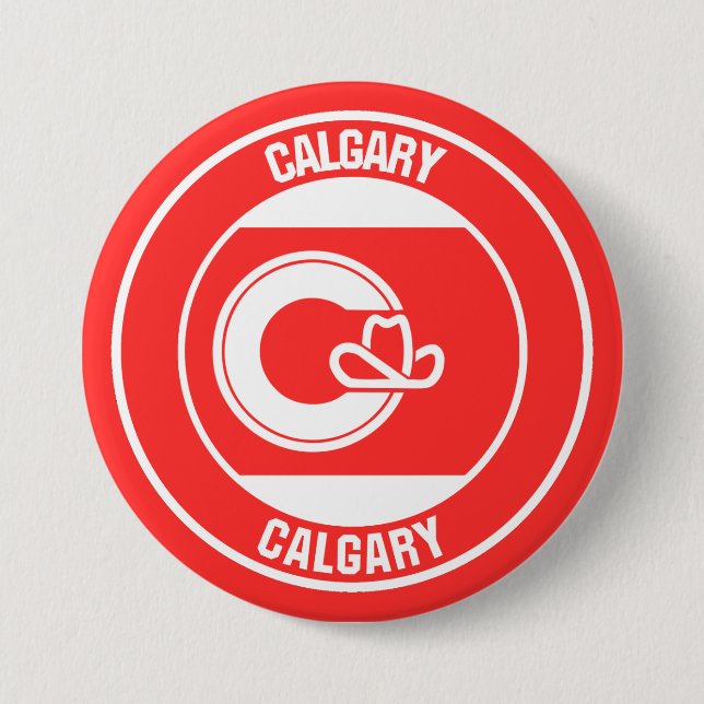 Calgary Columbia Round Emblem 3 Inch Round Button (Front)