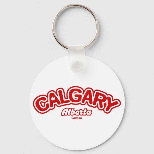 Calgary Leaf Keychain (Front)