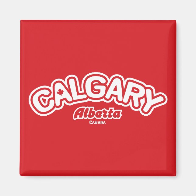 Calgary Leaf Magnet (Front)