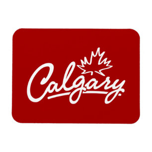 Calgary Leaf Script Magnet