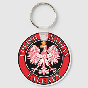 Calgary Polish Canadian Eagle Keychain