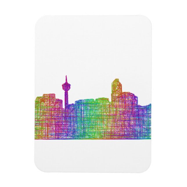 Calgary skyline magnet (Vertical)