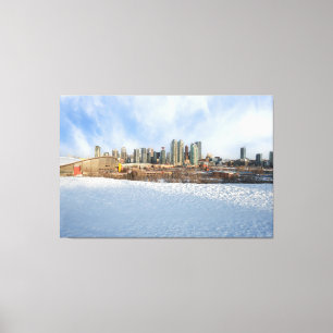 Calgary Skyline Winter Wonderland Canvas Print