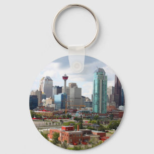 Calgary skyline with buildings and tower keychain