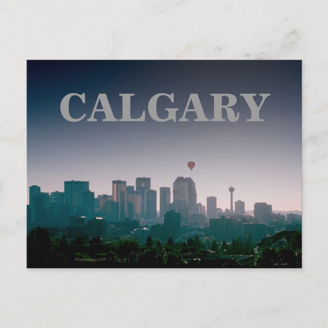 Calgary with Balloons Postcard (Front)