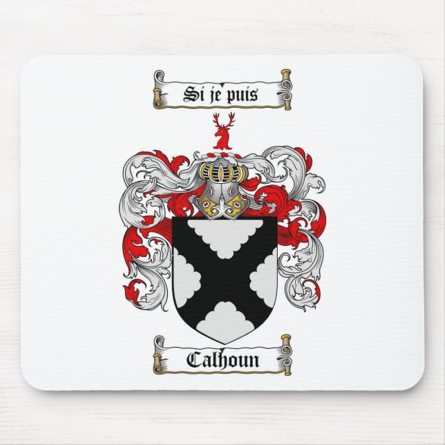 CALHOUN FAMILY CREST -  CALHOUN COAT OF ARMS MOUSE PAD (Front)