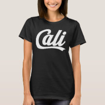 Cali Bold Script Logo (White) for California Fans