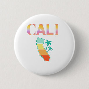 Cali California 2 Inch Round Button