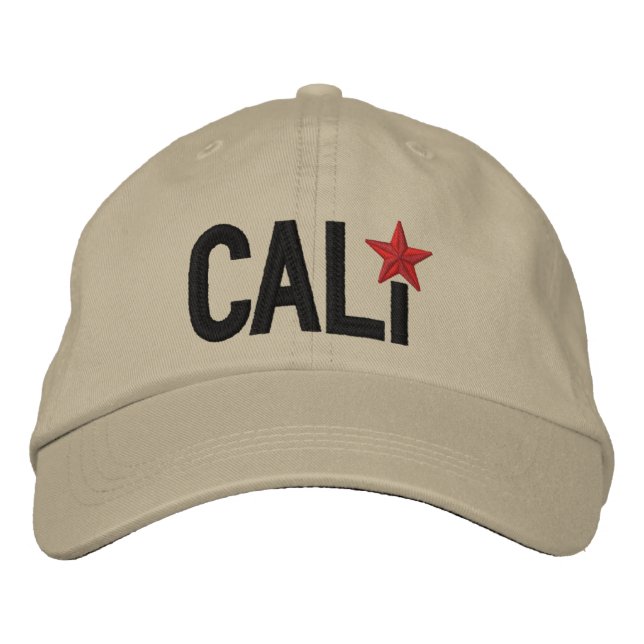 Cali California Republic STAR Embroidery Embroidered Hat (Front)