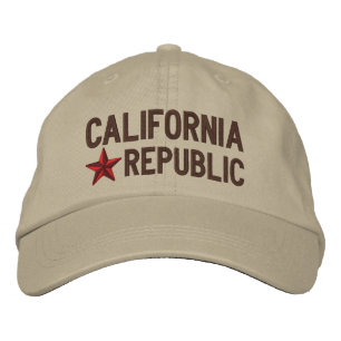 Cali California Republic STAR Embroidery Embroidered Hat