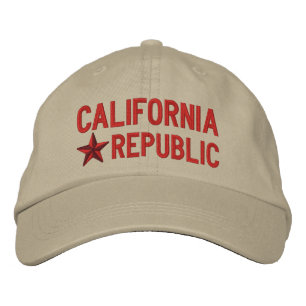 Cali California Republic STAR Embroidery Embroidered Hat
