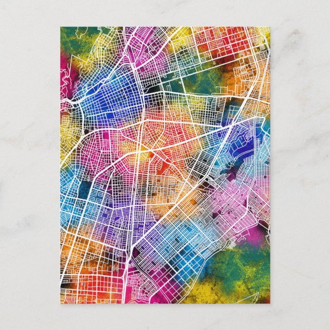 Cali Colombia City Map Postcard (Front)