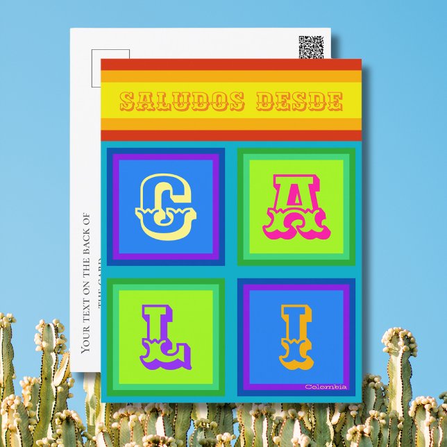 Cali Colombie couleur vacances Carte postale (Créateur téléchargé)